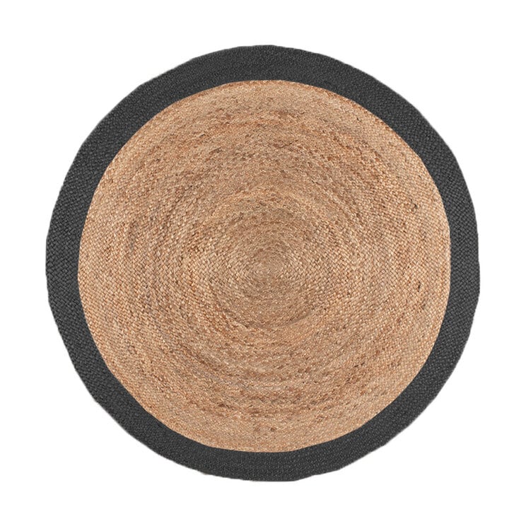 Jute Matta - Fair Rund Natur/Svart - product