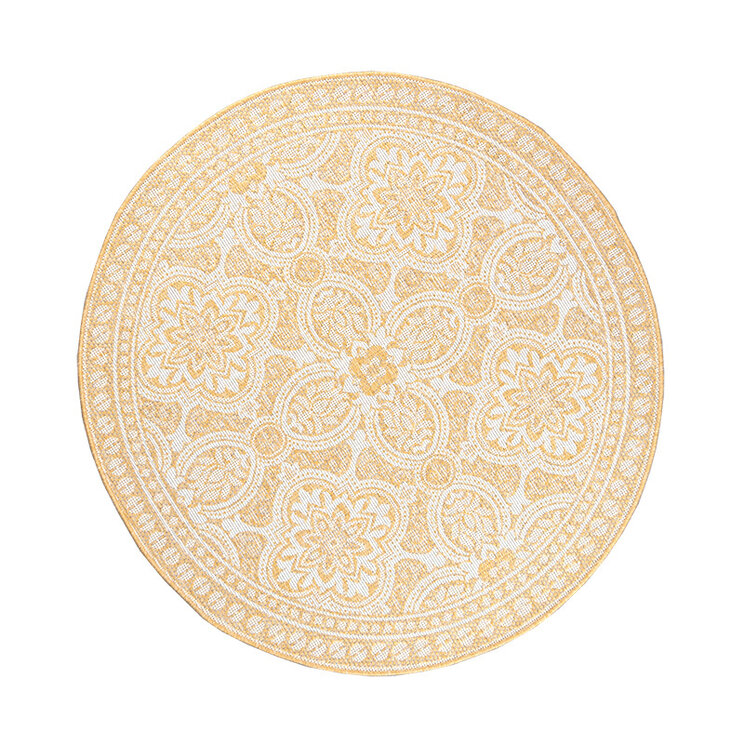Rund Utomhusmatta - Summer Oriental Gul - product