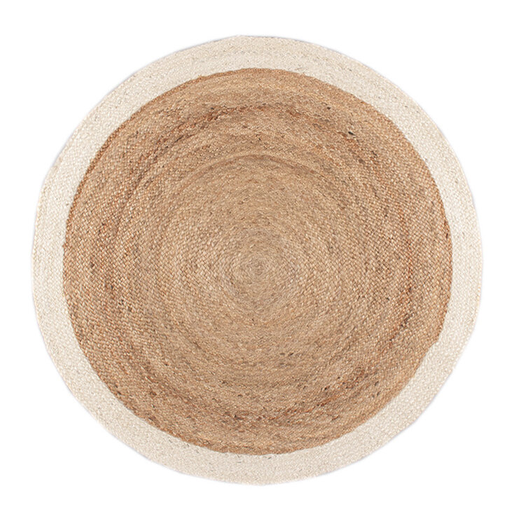 Jute Matta - Fair Rund Natur/Vit - product