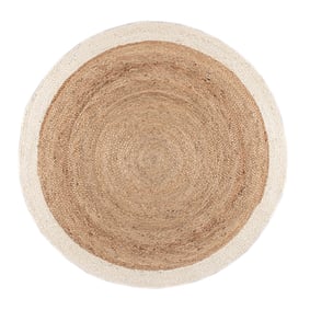 Jute Matta - Fair Rund Natur/Vit - sfeer