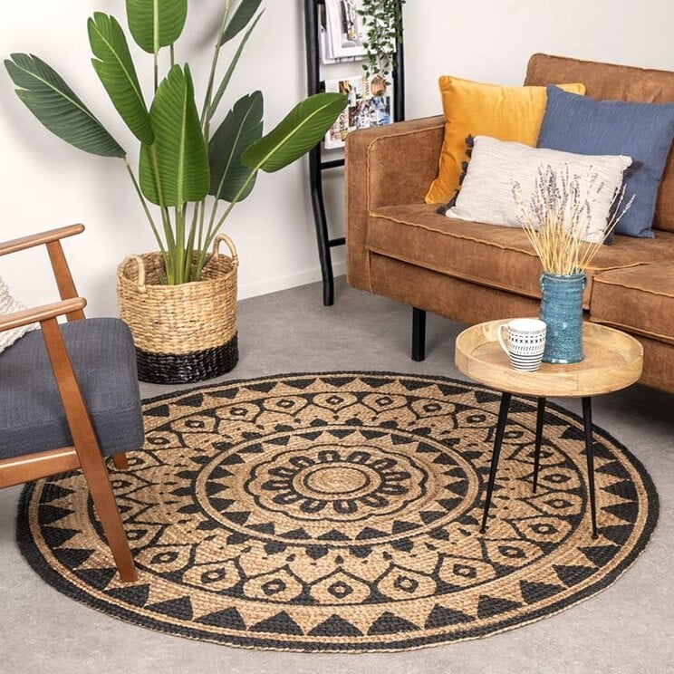 Rund Jute Matta - Henna Ayda Natur