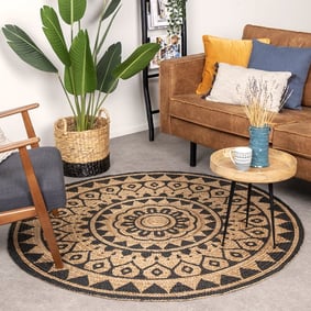 Rund Jute Matta - Henna Ayda Natur