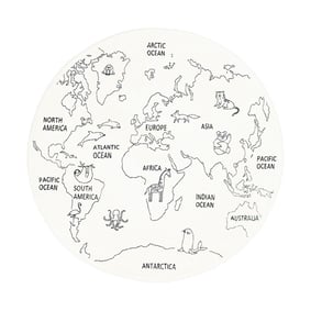 Rund Barnmatta - Globe Gräddvit - sfeer
