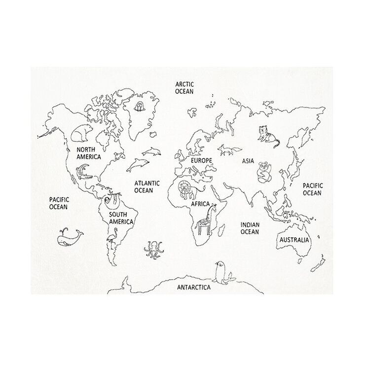 Barnmatta - Globe Gräddvit - product