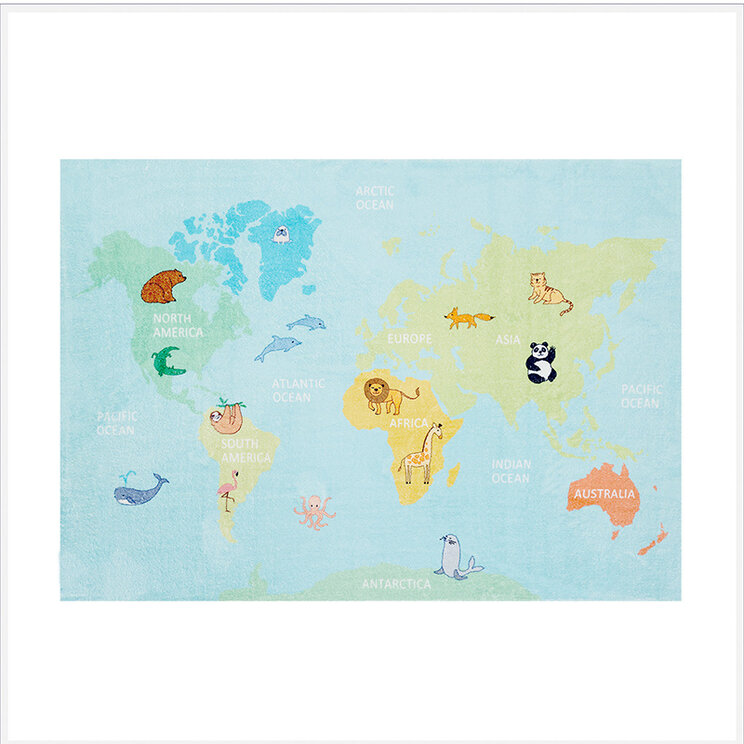 Barnmatta - Globe Blå - product