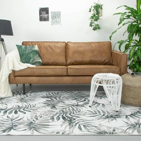 Botanisk Matta - Palmier Leaves Grå