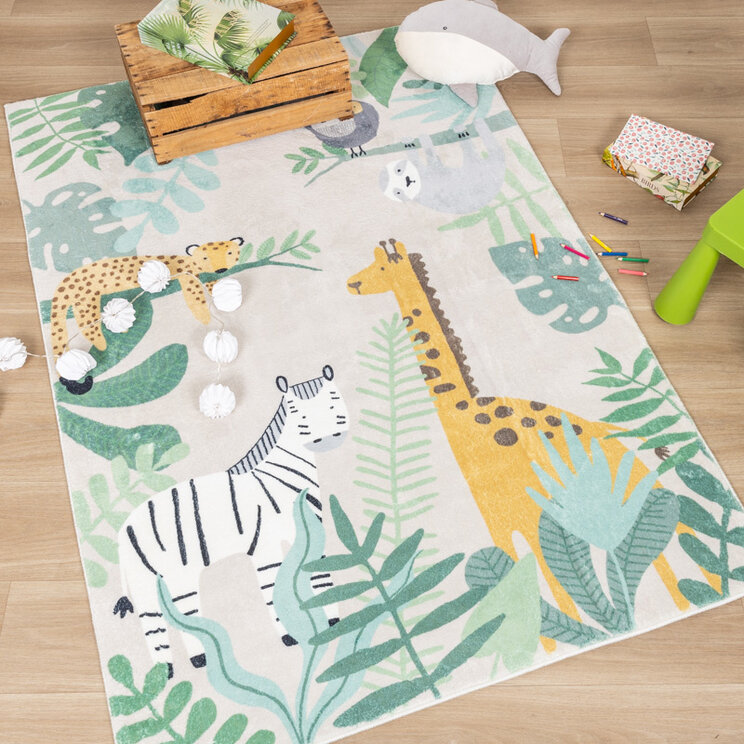 Barnmatta - Jungle Giraffe Beige