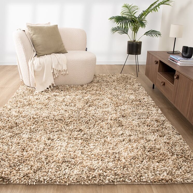 Ullmatta Med Hög Lugg - Elin Beige