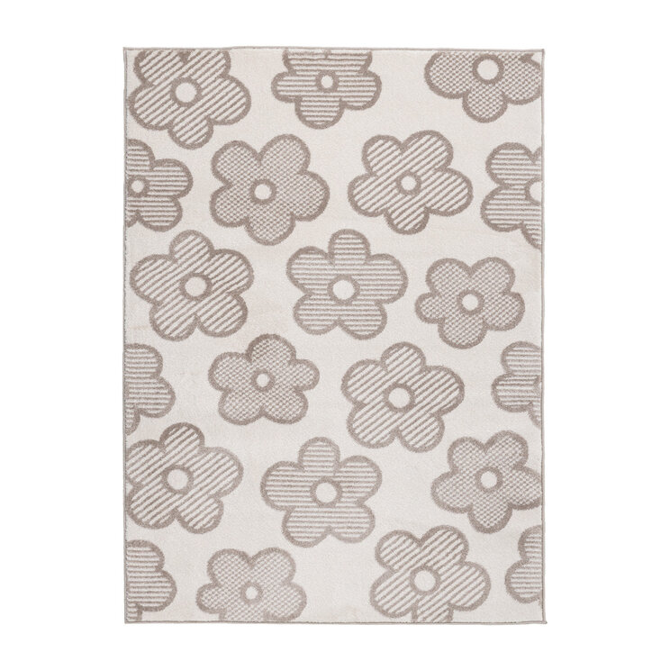 Barnrumsmatta - Bowie Flower Gräddvit - product