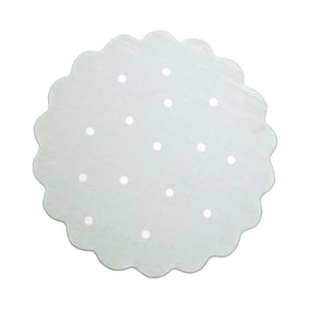 Rund Matta För Barnrum - Cloudy Dots Mintgrön - sfeer
