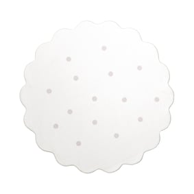 Rund Matta För Barnrum - Cloudy Dots Vit - sfeer