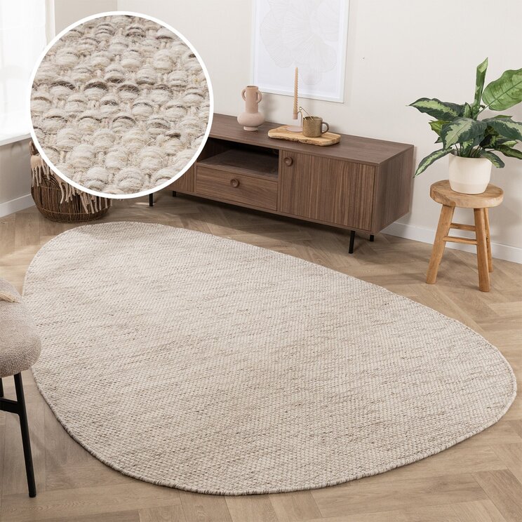 Organisk Formad Matta - Bliss Beige/Melerad