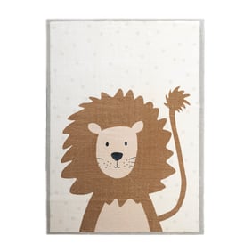 Tvättbar Barnmatta - Simba Lion Brun - sfeer
