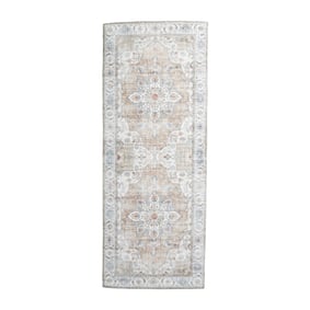 Tvättbar Löpare - Domingo Mandala Beige - sfeer