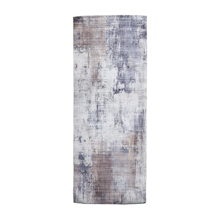 Tvättbar Löpare - Domingo Grunge Taupe/Gräddvit - product