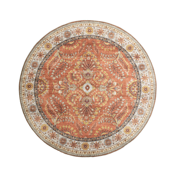 Rund Vintage Utomhusmatta - Santo Flora Terrakotta - product