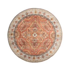 Rund Vintage Utomhusmatta - Santo Flora Terrakotta - sfeer