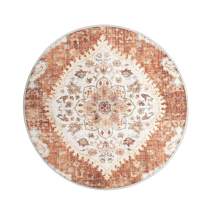 Rund Vintage Utomhusmatta - Santo Mandala Terrakotta - product