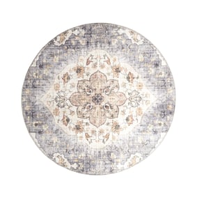 Rund Vintage Utomhusmatta - Santo Mandala Blå/Grå - sfeer