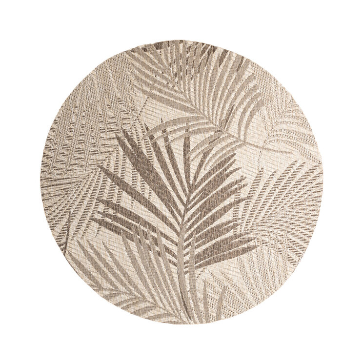 Rund Utomhusmatta - Tiga Palm Taupe - product