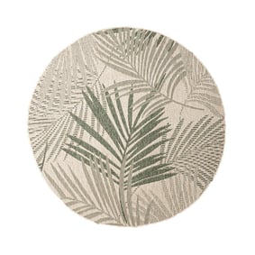 Rund Utomhusmatta - Tiga Palm Grön - sfeer
