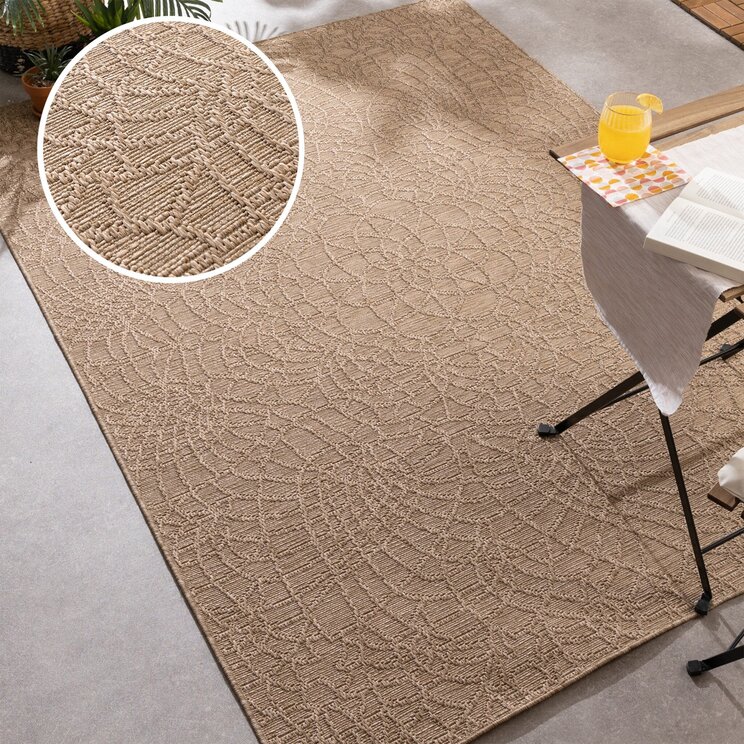 In- Och Utomhusmatta - Dunes Mandala Brun