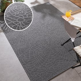 In- Och Utomhusmatta - Dunes Mandala Antracit