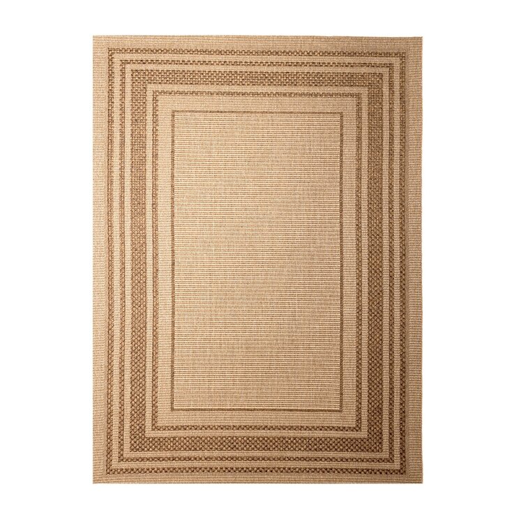 Utomhusmatta I Jute - Mavi Border Gräddvit/Brun - product