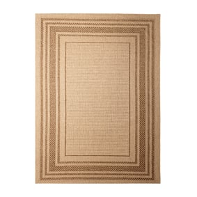 Utomhusmatta I Jute - Mavi Border Gräddvit/Brun - sfeer