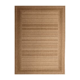 Utomhusmatta I Jute - Mavi Stripes Gräddvit/Brun - sfeer
