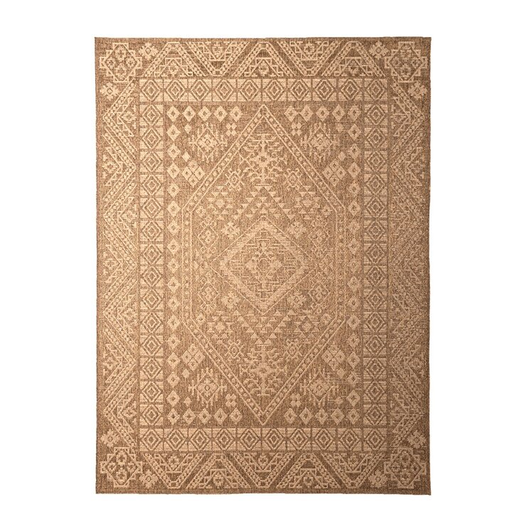 Utomhusmatta I Jute - Mavi Medaillon Brun/Gräddvit - product