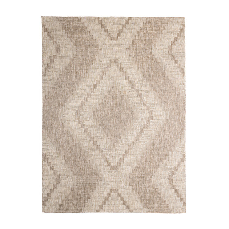 Utomhusmatta I Jute - Atlas Diamond Brun/Gräddvit - product