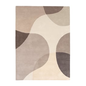 Abstrakt Matta I Ull - Clarice Brun/Beige - sfeer