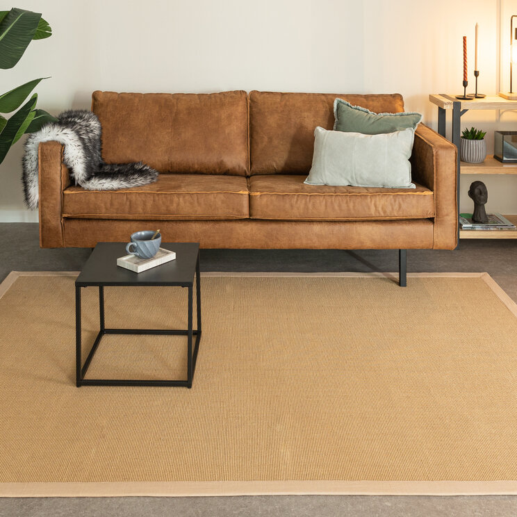 Sisalmatta - Tulum Border Beige - product