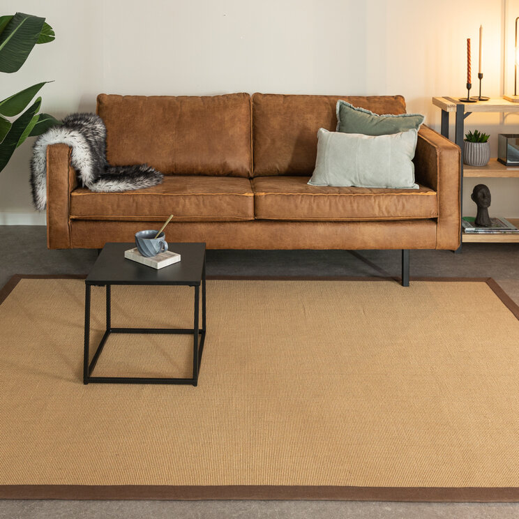 Sisalmatta - Tulum Border Brun - product