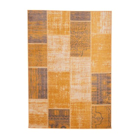 Lapptäckesmatta  - Spring Patchwork Gul/Taupe - sfeer