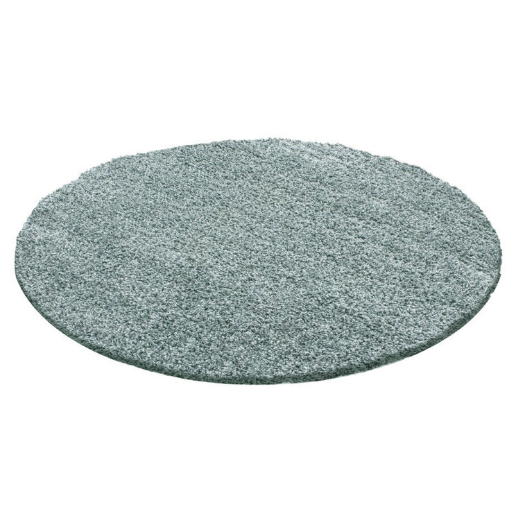 Rund Matta Med Hög Lugg  - Solid Blågrön - product