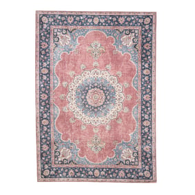 Matta I Vintagestil - Lily Medaillon Röd/Rosa - sfeer