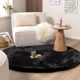 Rund Matta Med Hög Lugg  - Comfy Supreme Svart
