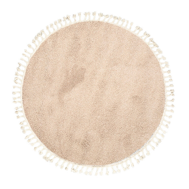 Rund Matta Med Hög Lugg  - Lofty Fringe Beige - product