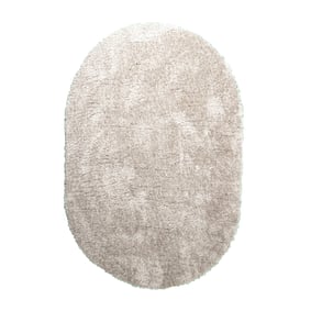 Oval Shagmattor - Blaze Beige/Grå - sfeer