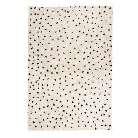 Matta Med Hög Lugg - Grand Dots Gräddvit/Svart - sfeer