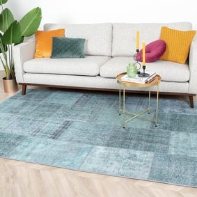 Lapptäckesmatta  - Estate Patchwork Blågrön