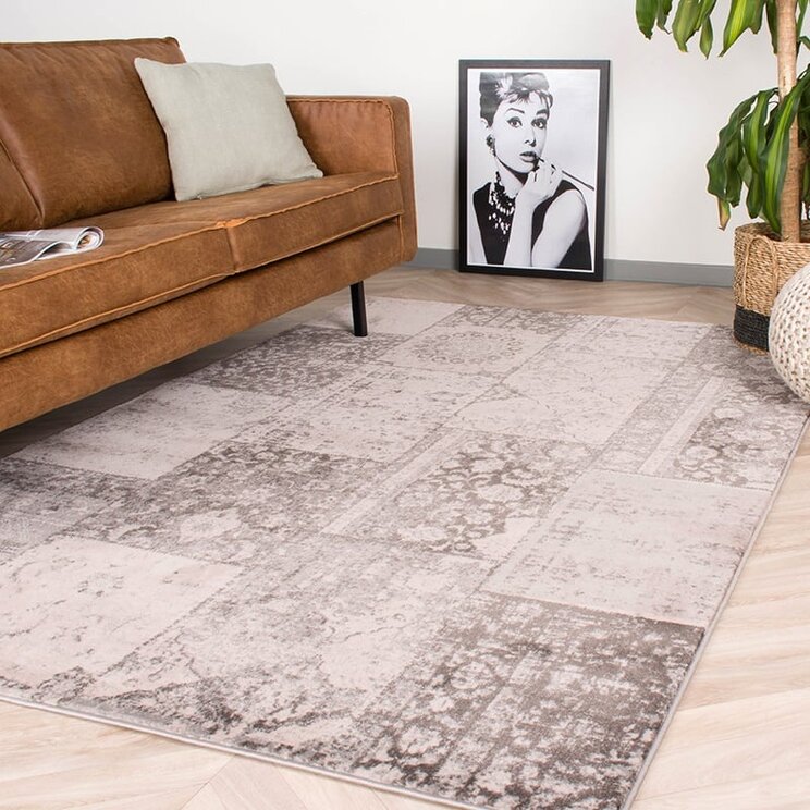 Lapptäckesmatta  - Deep Patchwork Taupe/Grå