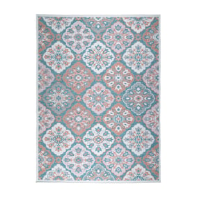 Bohemisk Utomhusmatta - Vedra Tile Blå - sfeer