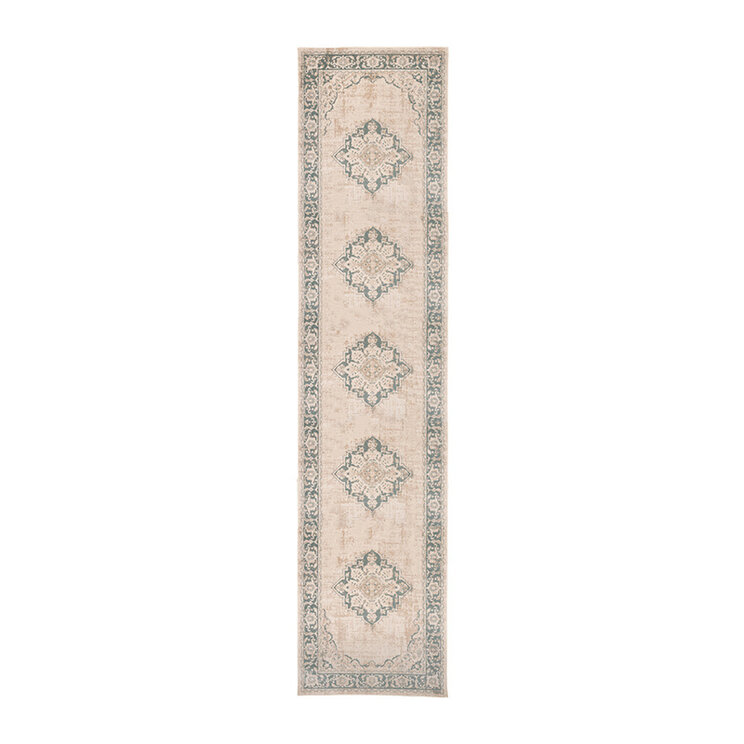 Vintage-Löpare - Spring Medaillon Gräddvit/Grön - product