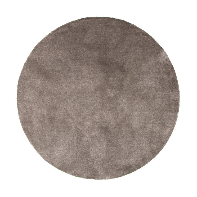 Rund Tvättbar Viskosmatta - Vive Taupe - product