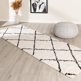 Löpare Med Hög Lugg - Grand Lines Gräddvit/Svart
