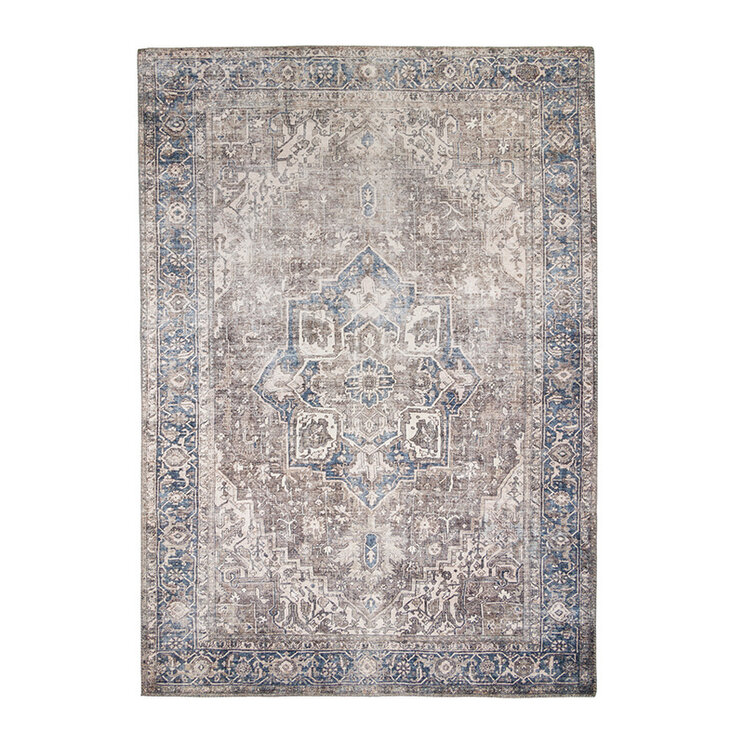 Matta I Vintagestil - Lugan Blå/Taupe - product