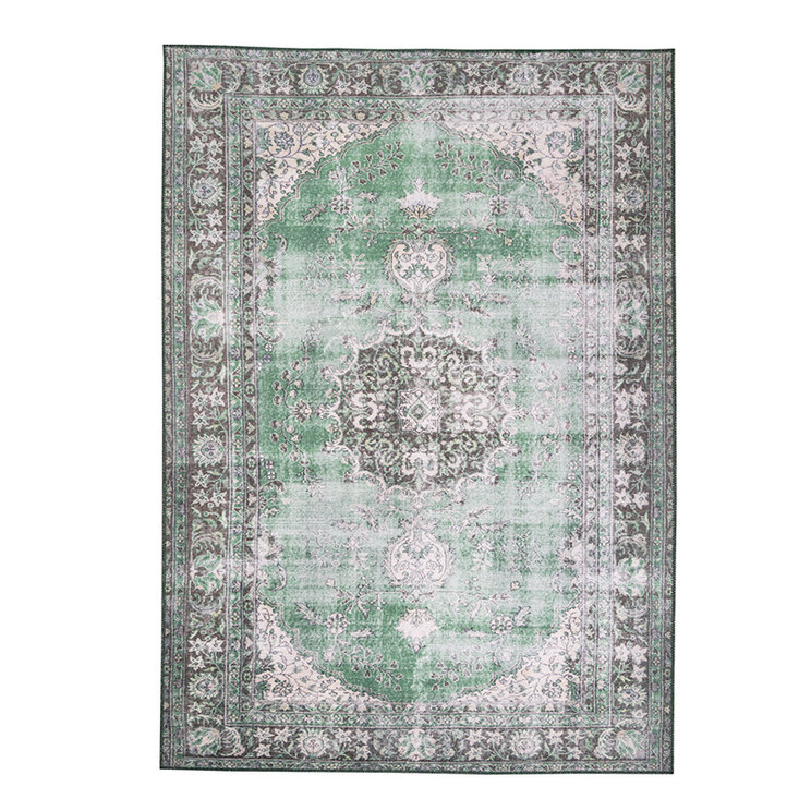 Matta I Vintagestil - Estate Medaillon Mörkgrön - product